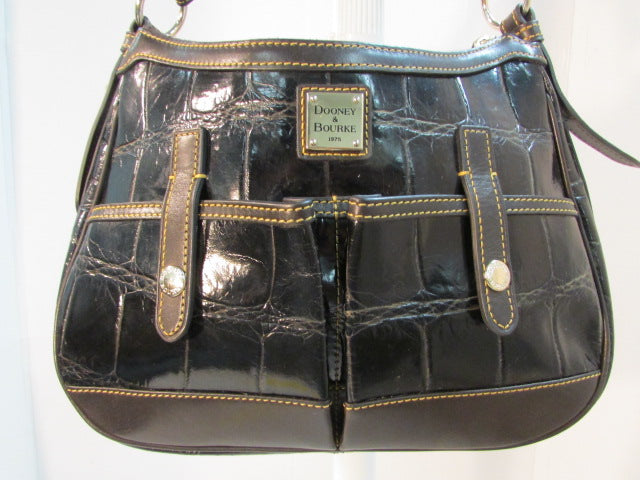 Bag Dooney & Bourke Usa Black Tan Leather Dr
