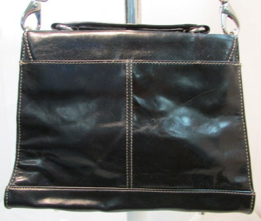Giani Bernini Blue Leather Crossbody Handbag Purse