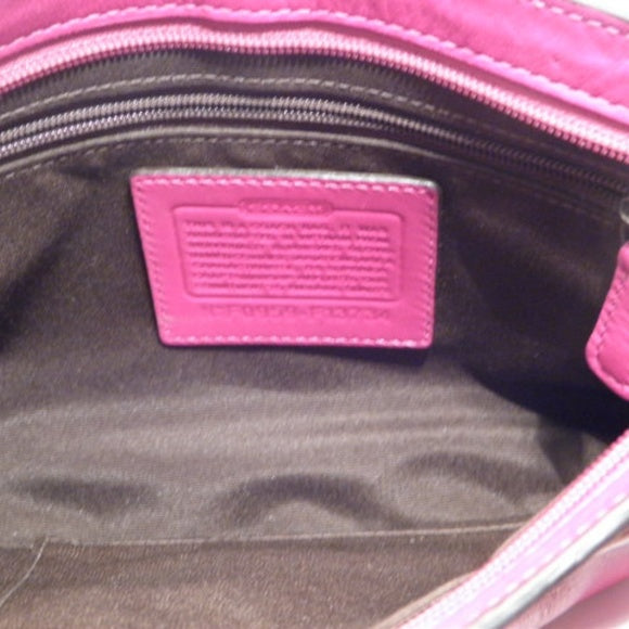 Coach, Bags, Coach Leather Hot Pink Small Bag