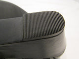 Coach Gavin Black & Grey Signature Canvas Open Toed Wedge Heel