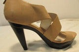 Michael Kors Fleshtone/Black Open-Toed Platforms