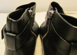 Michael Kors Black Pebble Leather Ankle Boots