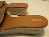 Michael Kors Brown Leather Wedge Sandal