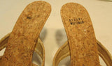 Stuart Weitzman Cork Slip on Mule Sandal Heels