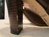 Corso Como Brown Leather Ankle Pointed Toe Heels