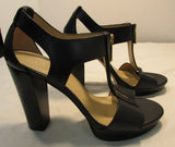 Michael Kors Black Berkley T-Strap Platform Heels