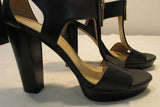 Michael Kors Black Berkley T-Strap Platform Heels