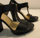 Michael Kors Black Berkley T-Strap Platform Heels