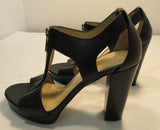 Michael Kors Black Berkley T-Strap Platform Heels