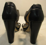 Michael Kors Black Berkley T-Strap Platform Heels