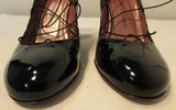 Jean Michael Cazabat Rounded Toe Black Heel Pump