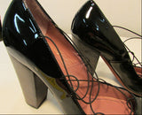 Jean Michael Cazabat Rounded Toe Black Heel Pump