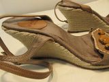 Khrio Vera Pelle Beige Ankle Wrap Wedge