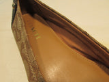 Coach Brown Signature Canvas Flats