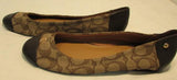 Coach Brown Signature Canvas Flats