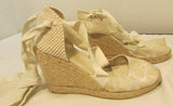 Coach Marnie Bone Signature Woven Platform Heels