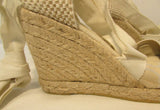 Coach Marnie Bone Signature Woven Platform Heels