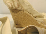 Coach Marnie Bone Signature Woven Platform Heels