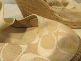 Coach Marnie Bone Signature Woven Platform Heels