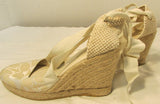 Coach Marnie Bone Signature Woven Platform Heels