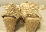 Coach Marnie Bone Signature Woven Platform Heels