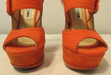 Jimmy Choo Leticia Orange High Heel Platform