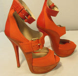 Jimmy Choo Leticia Orange High Heel Platform