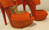 Jimmy Choo Leticia Orange High Heel Platform