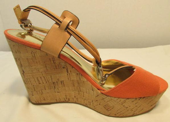 Coach Linden Platform Cork Slingback Wedges