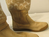 Coach Tatum Leather & Wool Mid-calf Boots