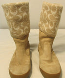 Coach Tatum Leather & Wool Mid-calf Boots