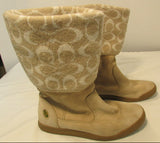 Coach Tatum Leather & Wool Mid-calf Boots