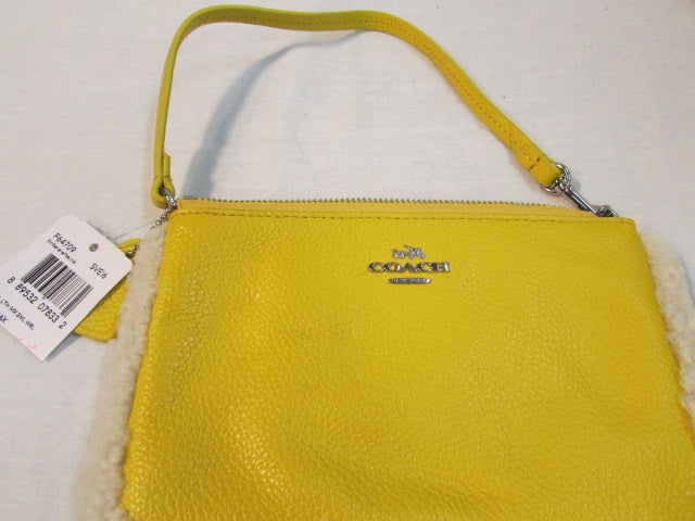 Coach yellow wristlet hotsell