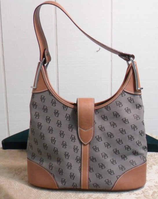 Dooney & Bourke Taupe & Tan shops Leather Hobo