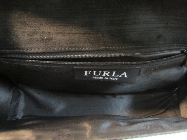 NWT FURLA Navy Pebbled Leather Julia Tote Bag $398 - Made in Italy